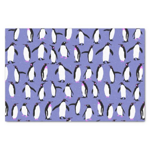 Cute winter penguin pattern tissue paper