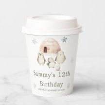Cute Winter Penguins Birthday Party