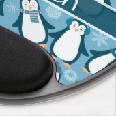 Cute Winter Penguins Design Add Name Gel Mouse Pad (Right Side)