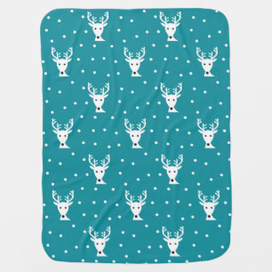 Cute winter reindeer pattern Baby Blanket