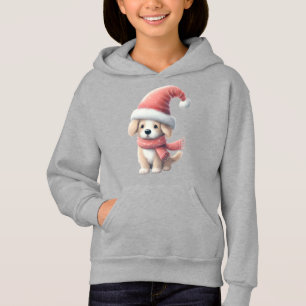 Cute Winter/Santa/Christmas puppy Hoodie