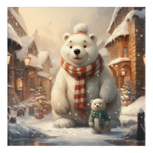 Cute winter scenes acrylic art