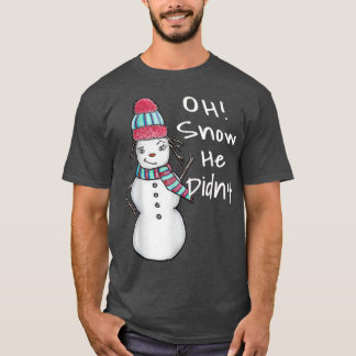 Cute Winter Snow Woman  T-Shirt