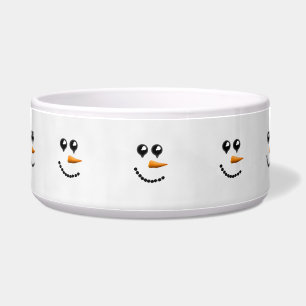 Cute Winter Snowman Face Bowl