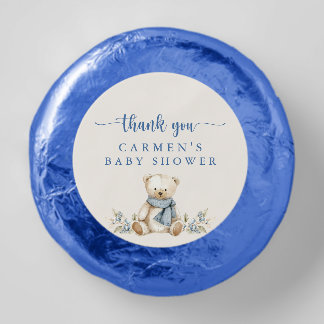 Cute Winter Teddy Bear Baby Shower Dipped Oreo Cookie Favors