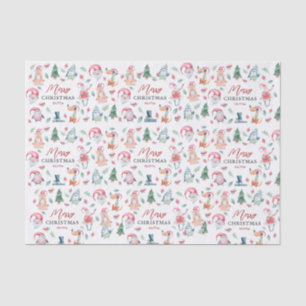 Cute Winter Watercolor Merry Christmas Tissue Paper