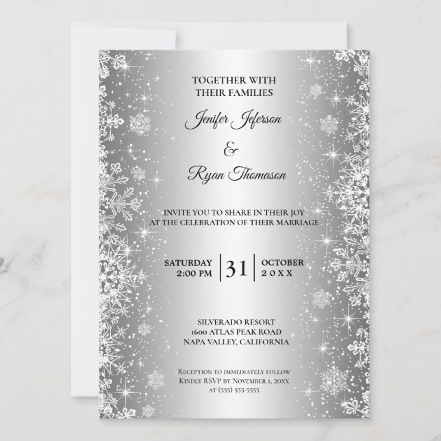 Cute winter wedding Invitation (Front)