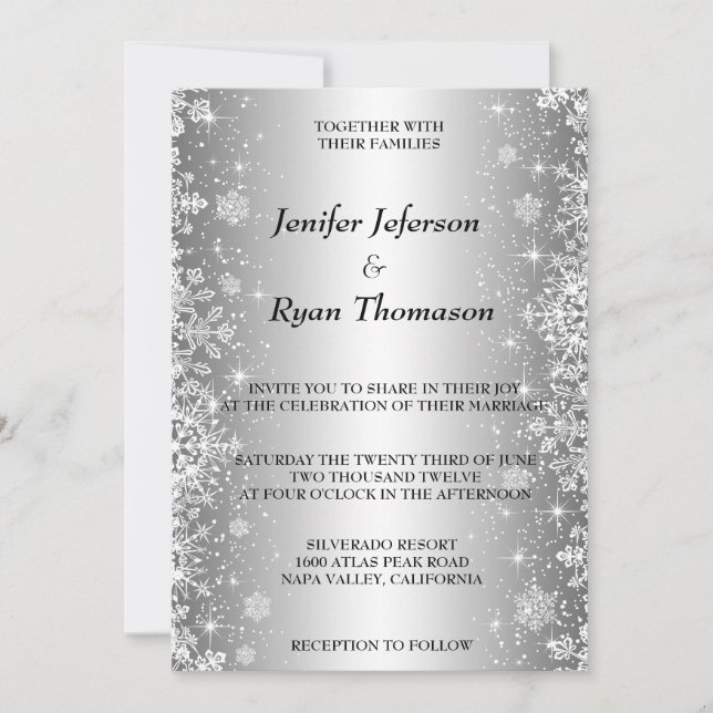 Cute winter wedding Invitation (Front)