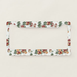 Cute Winter Woodland Friends – Holiday Animal (10) License Plate Frame