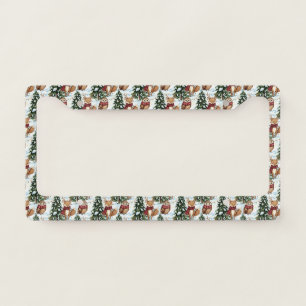 Cute Winter Woodland Friends – Holiday Animal (11) License Plate Frame