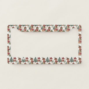 Cute Winter Woodland Friends – Holiday Animal (12) License Plate Frame