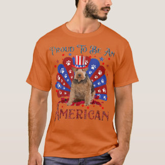 Cute Wire Fo Terrier American Flag Lover Happy 4th T-Shirt