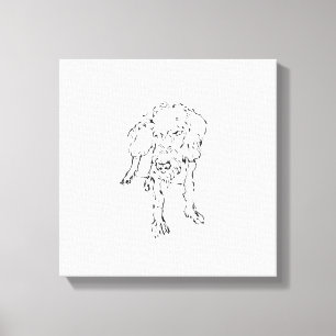 Cute Wire Haired Dachshund Puppy Dog Canvas Print
