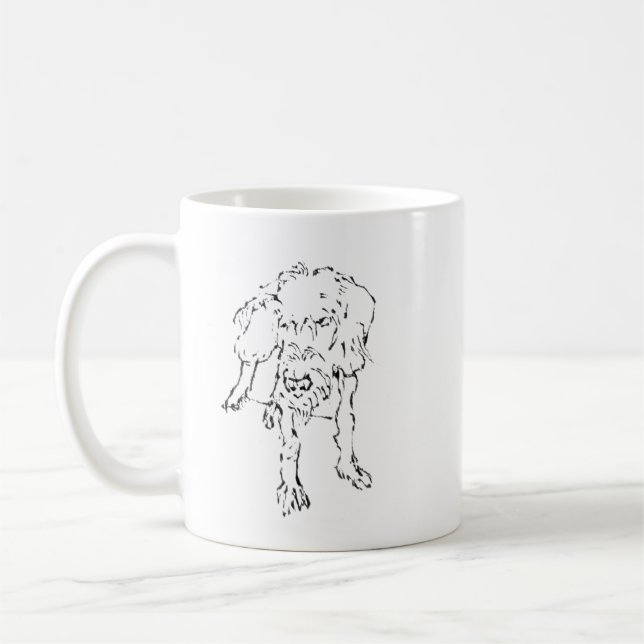 Cute Wire Haired Dachshund Puppy Dog Coffee Mug (Left)
