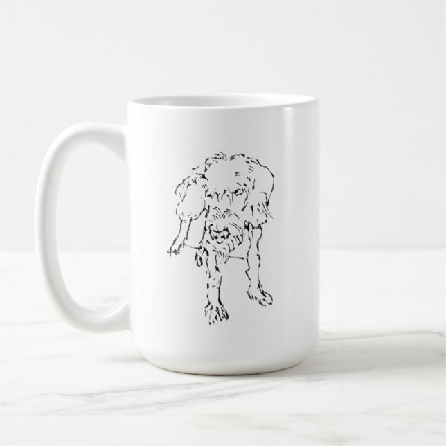 Cute Wire Haired Dachshund Puppy Dog Coffee Mug (Left)