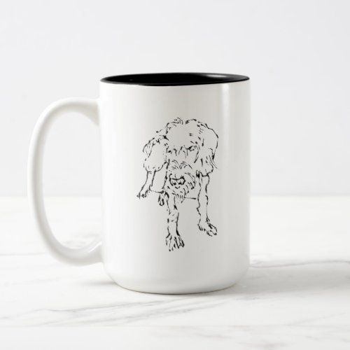 Cute Wire Haired Dachshund Puppy Dog Coffee Two-Tone Coffee Mug