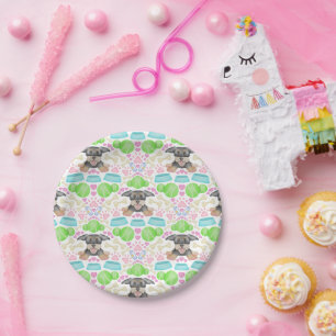 Cute Wire Haired Dachshund Sausage Dog Paper Plates