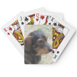 Cute Wire Haired Daschund Poker Cards
