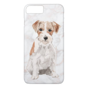 Cute Wired-Haired Jack Russel Terrier watercolors iPhone 8 Plus/7 Plus Case