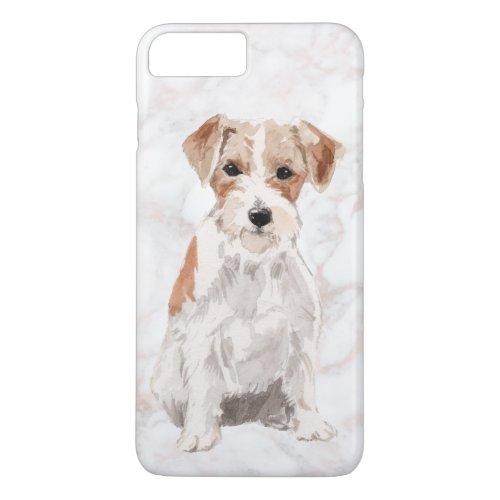 Cute Wired_Haired Jack Russel Terrier watercolors iPhone 8 Plus7 Plus Case