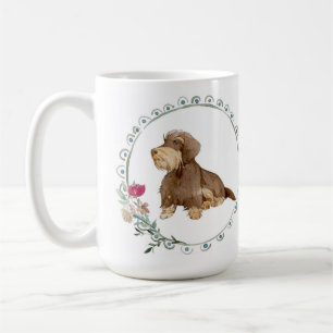 Cute Wirehair Dachshund ceramic mug
