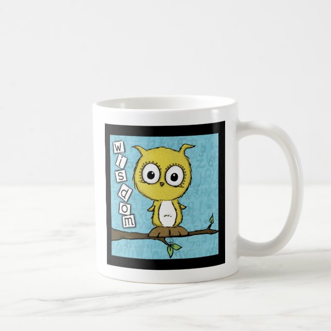 Cute Wisdom Owl Coffee Mug (Right)