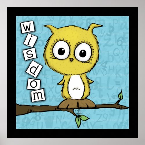 Cute Wisdom Owl Poster