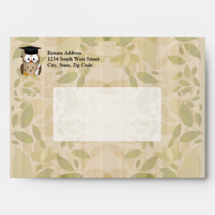 Cute Wise Owl Graduate Envelope