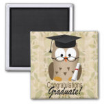 Cute Wise Owl Graduate Magnet