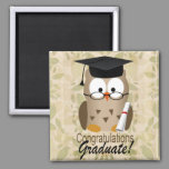 Cute Wise Owl Graduate Magnet