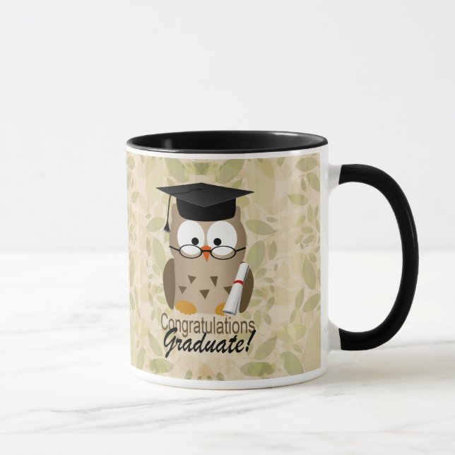 Cute Wise Owl Graduate Mug (Right)