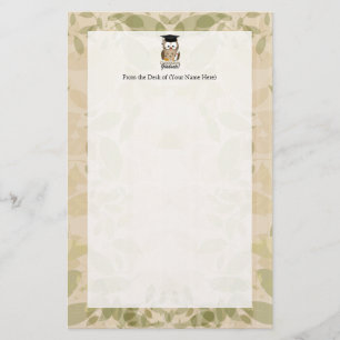 Cute Wise Owl Graduate Stationery