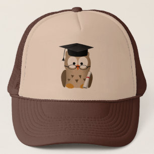 Cute Wise Owl Graduate Trucker Hat