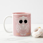 Cute Wise Owl Manadala Doodle Henna Pattern Two-tone Coffee Mug at Zazzle