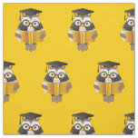 Cute Wise Owls with Glasses and Books Fabric