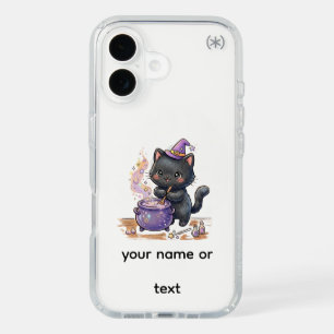 Cute Witch Black Cat Brewing Magic Potion Hallowee iPhone 16 Case