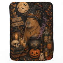 Cute Witch Capybara Halloween