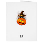 Cute Witch Cat and Pumpkin Halloween Friends (Back)