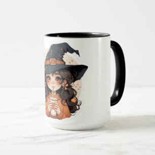 Cute Witch Coffee Mug Cozy Autumn Aesthetic Hall