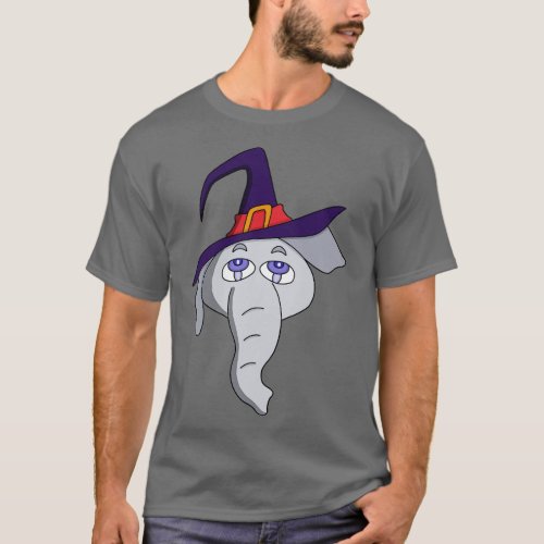 Cute Witch Elephant T_Shirt