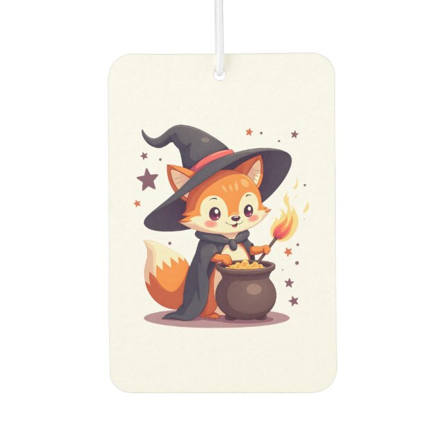 Cute Witch Fox � Magical Halloween Animal Tee Air Freshener (Front)