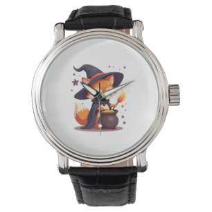 Cute Witch Fox � Magical Halloween Animal Tee Watch