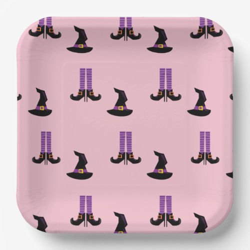 Cute Witch Halloween Kids Birthday Party  Paper Plates