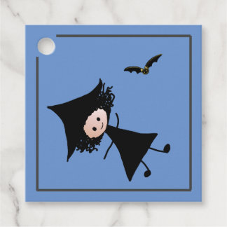 Cute Witch Halloween Party Favor Tags