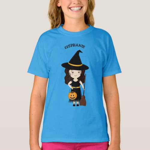 Cute Witch Halloween Party T_Shirt
