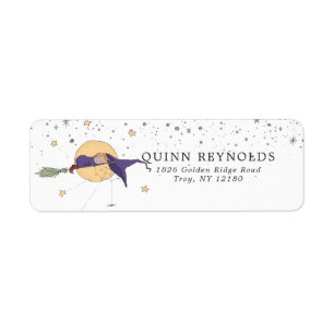 Cute Witch Halloween Return Address Label