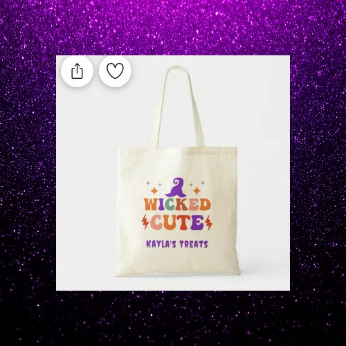 Cute Witch Hat Halloween  Tote Bag