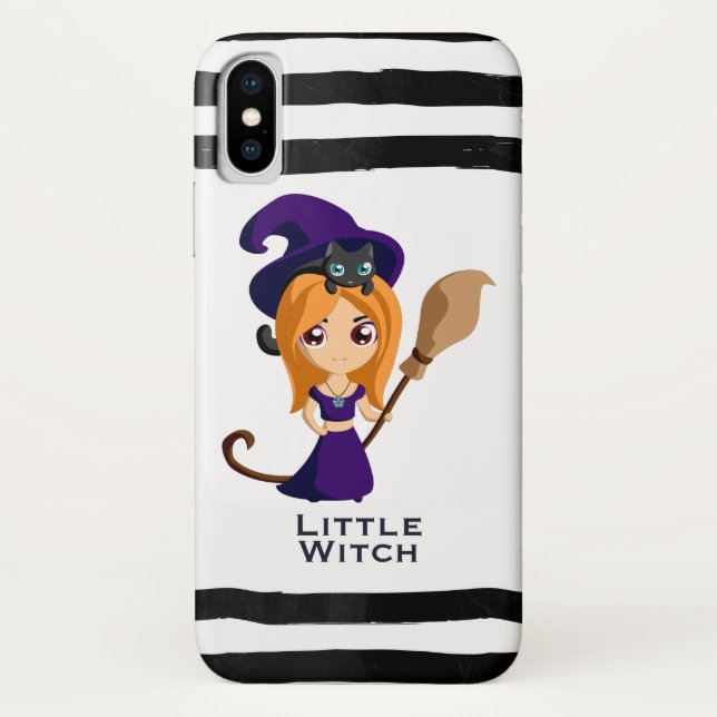 Cute Witch in Purple Hat Halloween Case-Mate iPhone Case (Back)