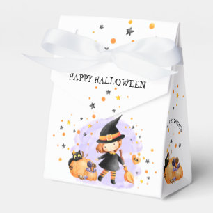 Cute Witch Kids Halloween Tent Favor Box