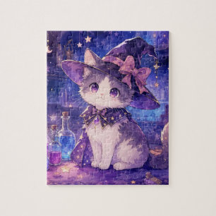 Cute Witch Kitten Puzzle